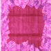 Square Abstract Pink Modern Rug, abs1887pnk