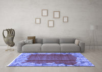 Machine Washable Abstract Blue Modern Rug, wshabs1887blu