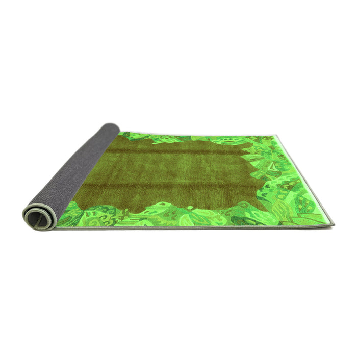 Sideview of Abstract Green Modern Rug, abs1887grn