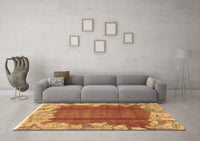 Machine Washable Abstract Brown Modern Rug, wshabs1887brn