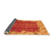 Sideview of Abstract Orange Modern Rug, abs1887org