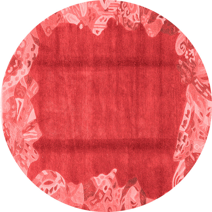 Machine Washable Abstract Red Modern Rug, wshabs1887red