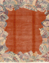 Machine Washable Abstract Light Copper Gold Rug, wshabs1887