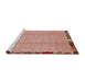 Sideview of Machine Washable Abstract Light Salmon Rose Pink Rug, wshabs1888