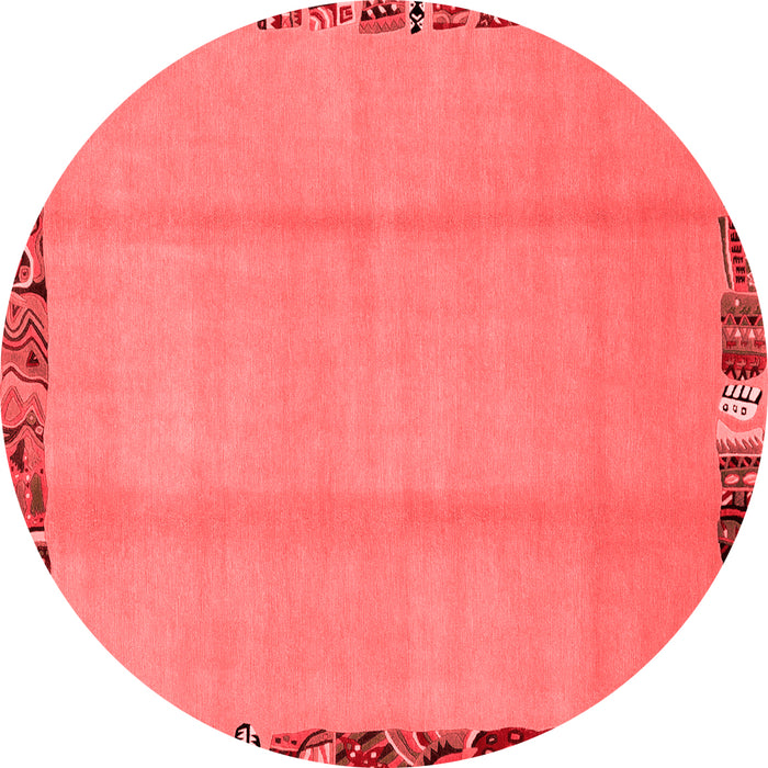 Machine Washable Abstract Red Modern Rug, wshabs1888red