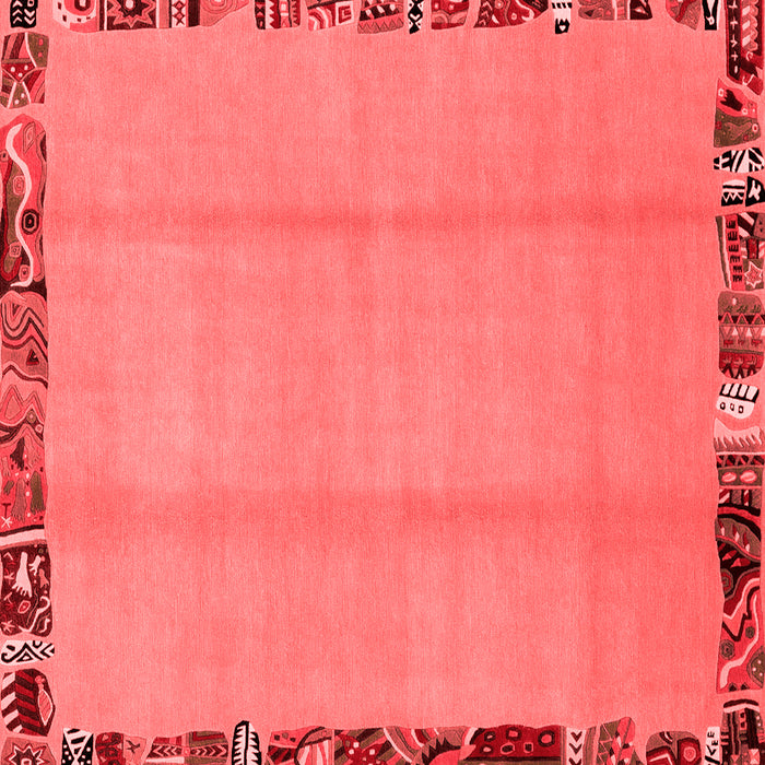 Machine Washable Abstract Red Modern Rug, wshabs1888red