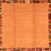 Square Abstract Orange Modern Rug, abs1888org