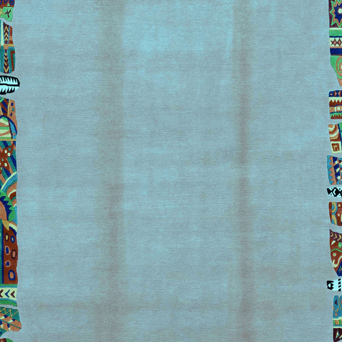 Abstract Light Blue Modern Rug, abs1888lblu