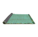 Sideview of Abstract Turquoise Modern Rug, abs1888turq