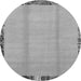 Round Abstract Gray Modern Rug, abs1888gry