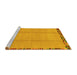 Sideview of Machine Washable Abstract Yellow Modern Rug, wshabs1888yw