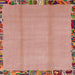 Square Abstract Light Salmon Rose Pink Modern Rug, abs1888