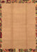 Machine Washable Abstract Brown Modern Rug, wshabs1888brn