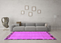 Machine Washable Abstract Purple Modern Rug, wshabs1888pur