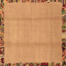 Square Abstract Brown Modern Rug, abs1888brn