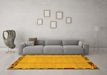 Machine Washable Abstract Yellow Modern Rug in a Living Room, wshabs1888yw