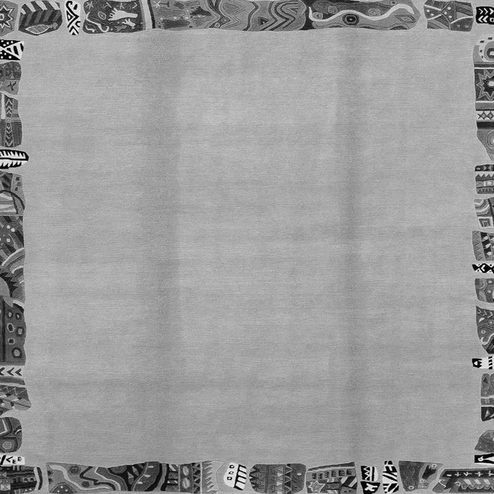 Square Abstract Gray Modern Rug, abs1888gry