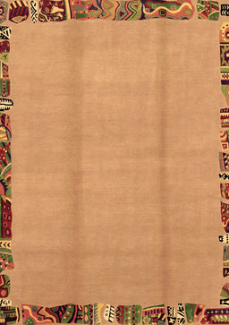 Abstract Brown Modern Rug, abs1888brn