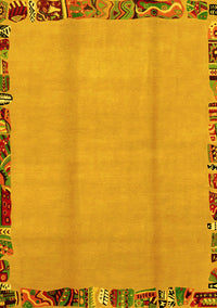 Abstract Yellow Modern Rug, abs1888yw