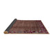 Sideview of Abstract Rust Pink Modern Rug, abs1889