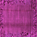 Square Machine Washable Abstract Pink Modern Rug, wshabs1889pnk