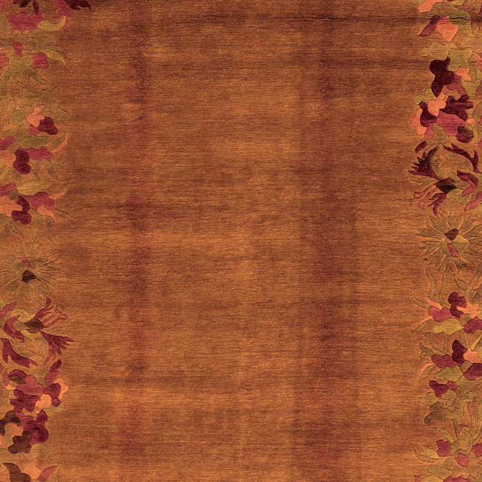 Machine Washable Abstract Orange Modern Area Rugs, wshabs1889org