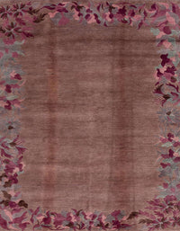 Machine Washable Abstract Rust Pink Rug, wshabs1889