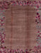 Machine Washable Abstract Rust Pink Rug, wshabs1889