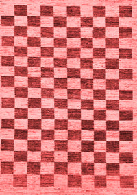 Checkered Red Modern Rug, abs188red