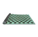 Sideview of Checkered Light Blue Modern Rug, abs188lblu