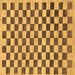 Square Machine Washable Checkered Brown Modern Rug, wshabs188brn