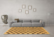 Machine Washable Checkered Brown Modern Rug in a Living Room,, wshabs188brn