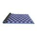 Sideview of Checkered Blue Modern Rug, abs188blu