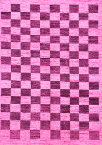 Checkered Pink Modern Rug, abs188pnk