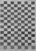 Machine Washable Checkered Gray Modern Rug, wshabs188gry