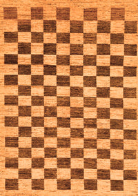 Checkered Orange Modern Rug, abs188org