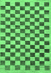 Checkered Emerald Green Modern Rug, abs188emgrn