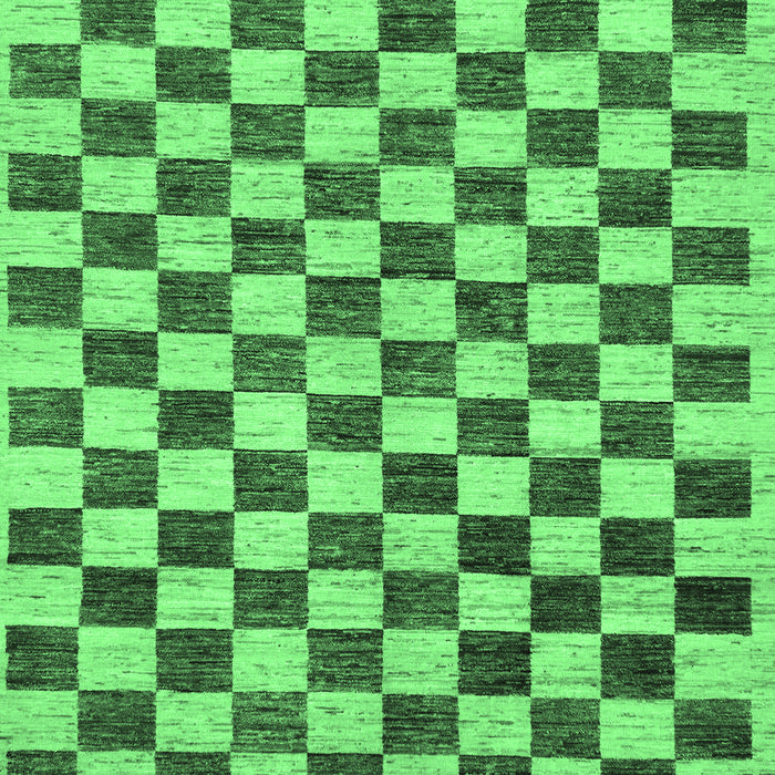 Checkered Emerald Green Modern Rug, abs188emgrn