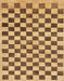 Abstract Orange Checkered Rug, abs188