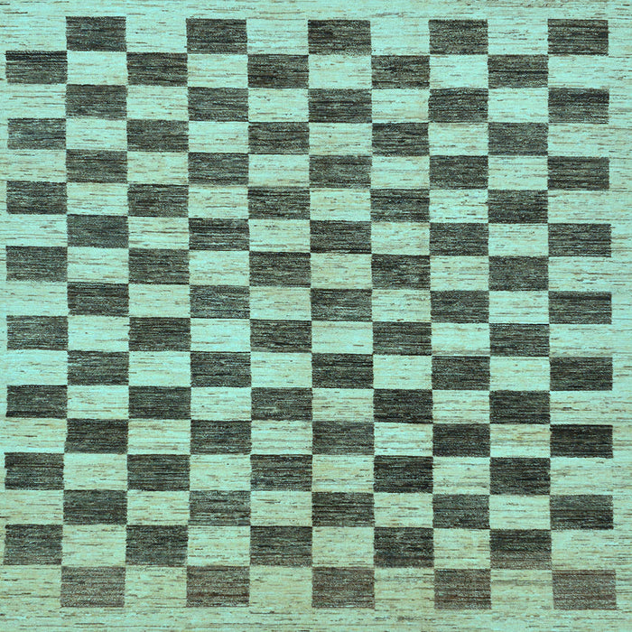Square Checkered Light Blue Modern Rug, abs188lblu