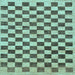 Square Checkered Light Blue Modern Rug, abs188lblu