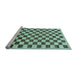 Sideview of Machine Washable Checkered Light Blue Modern Rug, wshabs188lblu