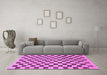 Machine Washable Checkered Purple Modern Area Rugs in a Living Room, wshabs188pur