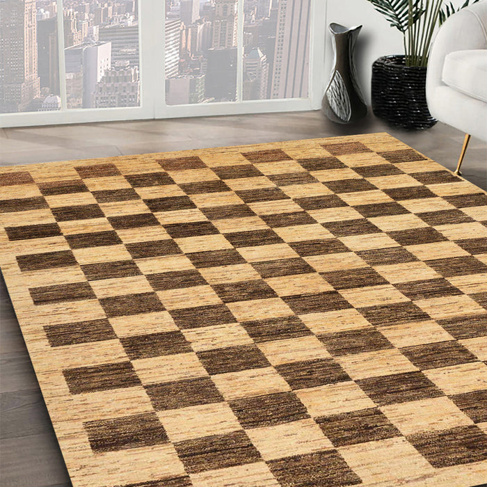 Machine Washable Abstract Orange Rug in a Family Room, wshabs188