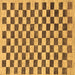 Square Checkered Brown Modern Rug, abs188brn