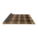 Sideview of Abstract Bakers Brown Modern Rug, abs189