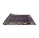 Sideview of Abstract Rose Purple Modern Rug, abs1890