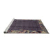 Sideview of Machine Washable Abstract Rose Dust Purple Rug, wshabs1890