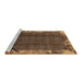 Sideview of Machine Washable Abstract Brown Modern Rug, wshabs1890brn