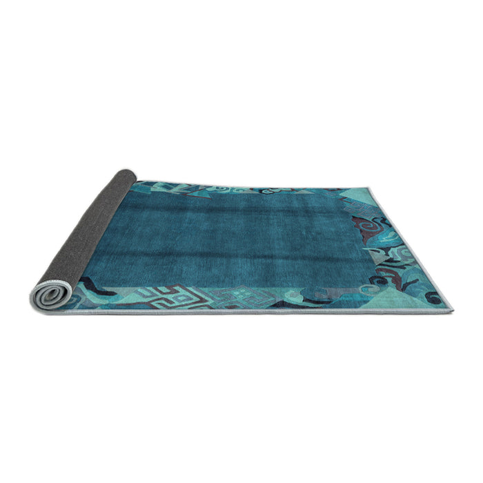 Sideview of Abstract Light Blue Modern Rug, abs1890lblu